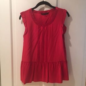 Zara silk red top